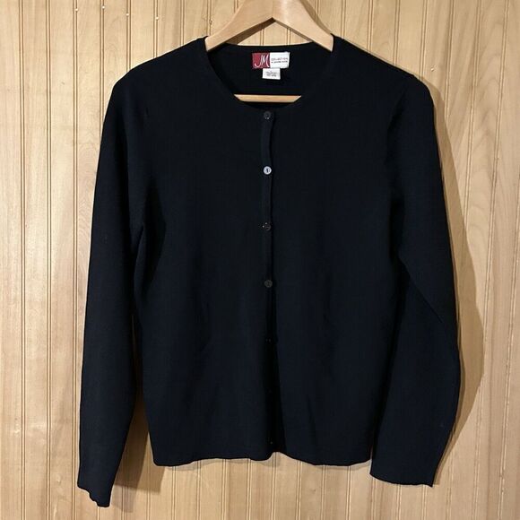 JM Collection by Jennifer Moore Black Cardigan Sweater Women's Size L - Picture 1 of 4